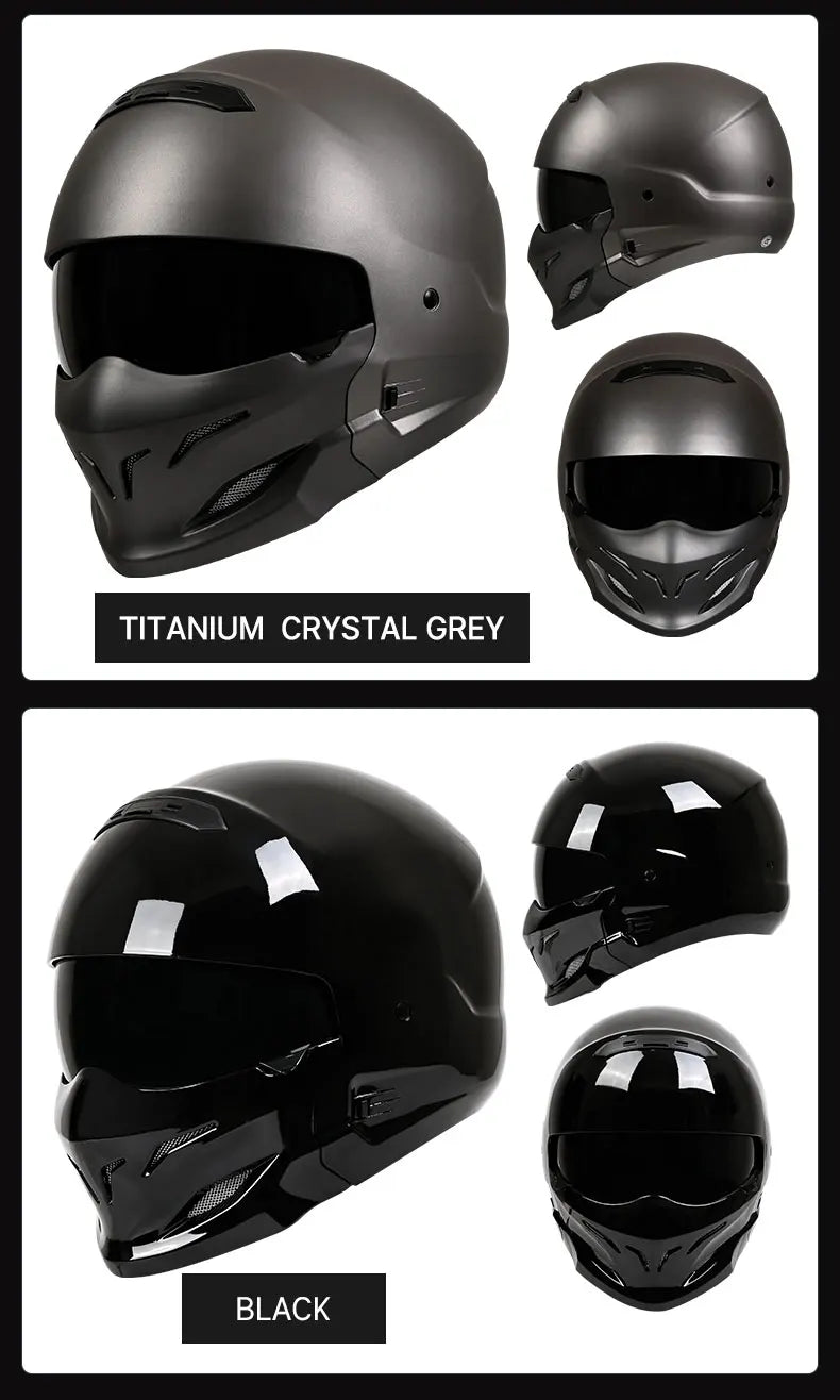 Retro Locomotive Full Face Motorcycle Helmet