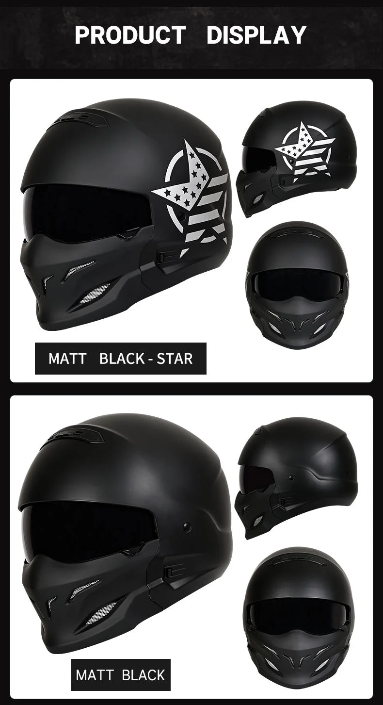 Retro Locomotive Full Face Motorcycle Helmet