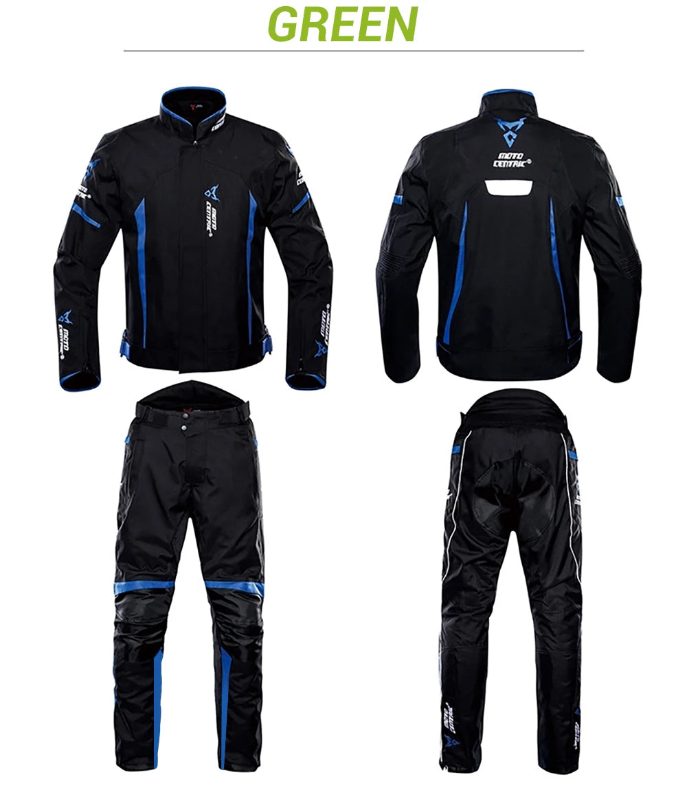 Waterproof Motorcycle Jacket & Pants Suit with Armor