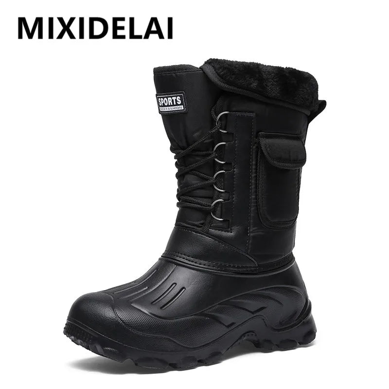 Winter Camouflage Snow Men's Waterproof Motorcycle Boots