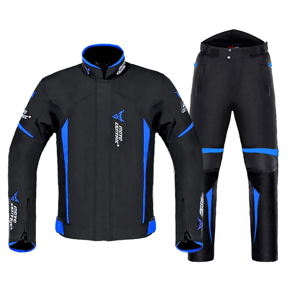 Waterproof Motorcycle Jacket & Pants Suit with Armor