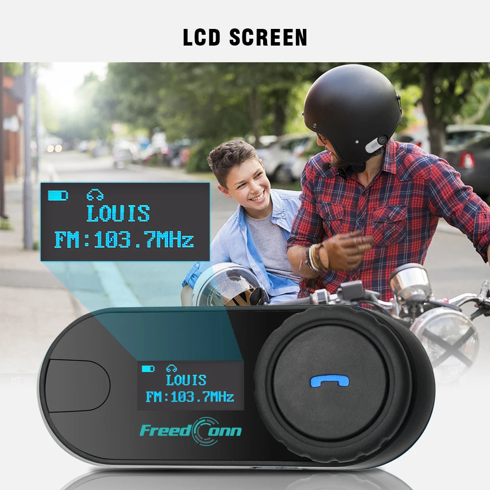 Bluetooth Motorcycle Intercom Helmet Headset with FM
