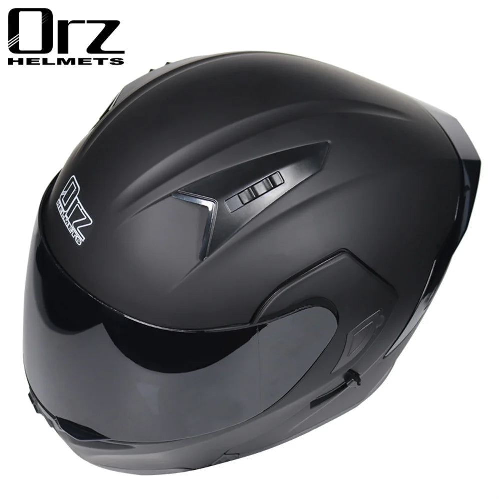 Fire Red Bluetooth Motocross Modular Motorcycle Helmet