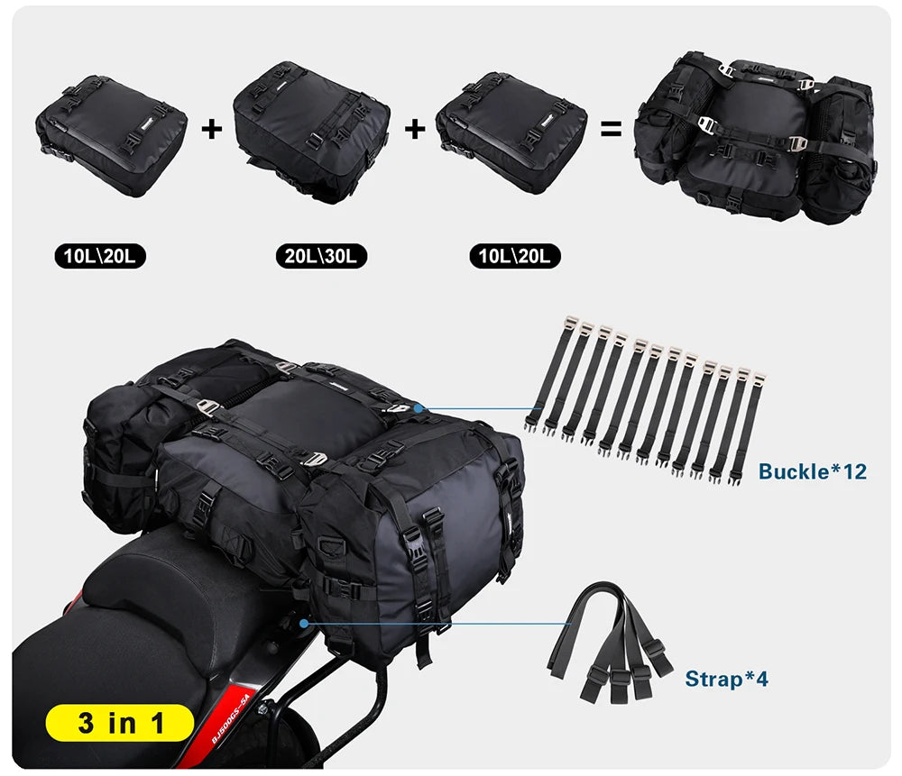 Rhinowalk Waterproof Motorcycle Side Bag
