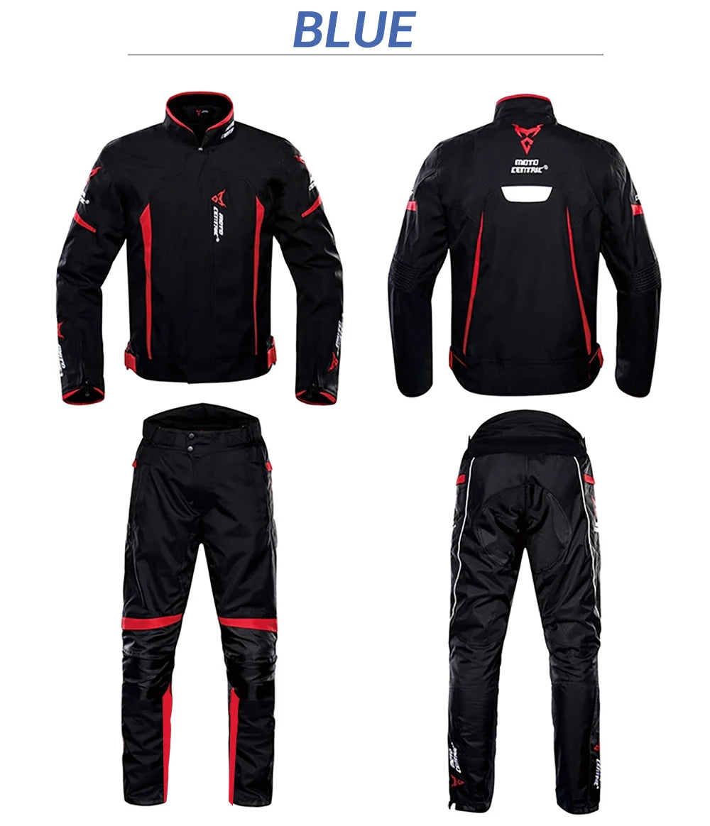 Waterproof Motorcycle Jacket & Pants Suit with Armor