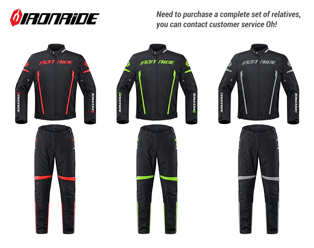 Waterproof Motorcycle Jacket & Pants Suit with Armor