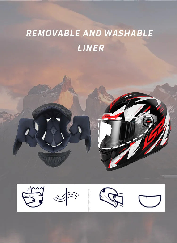 LS2 ECE Certified Full Face Motorcycle Helmet