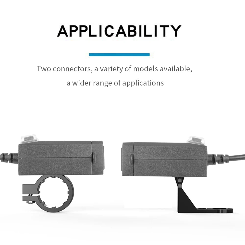 Waterproof Motorcycle USB Charger QC3.0 Handlebar Adapter
