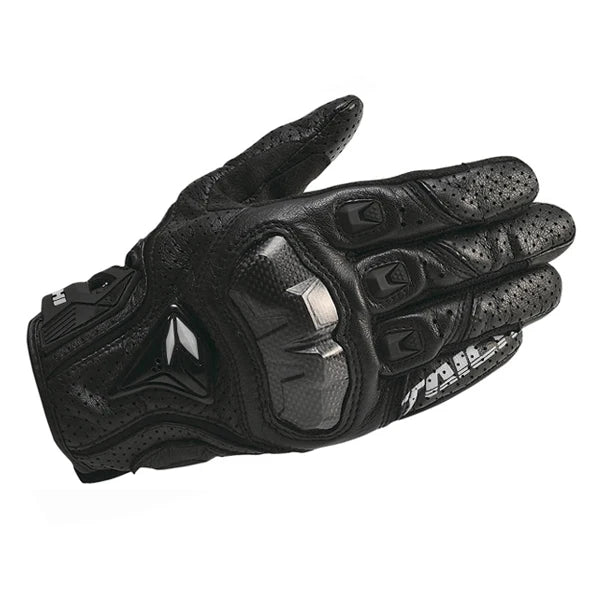 Racing Blue Leather Gloves