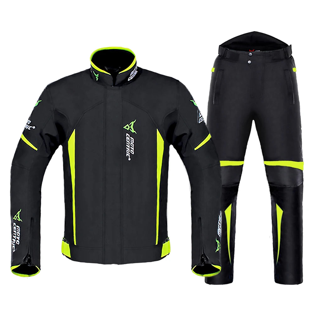 Waterproof Motorcycle Jacket & Pants Suit with Armor