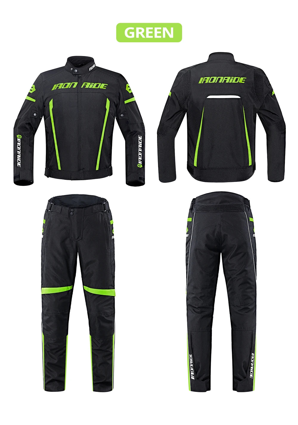 Waterproof Motorcycle Jacket & Pants Suit with Armor