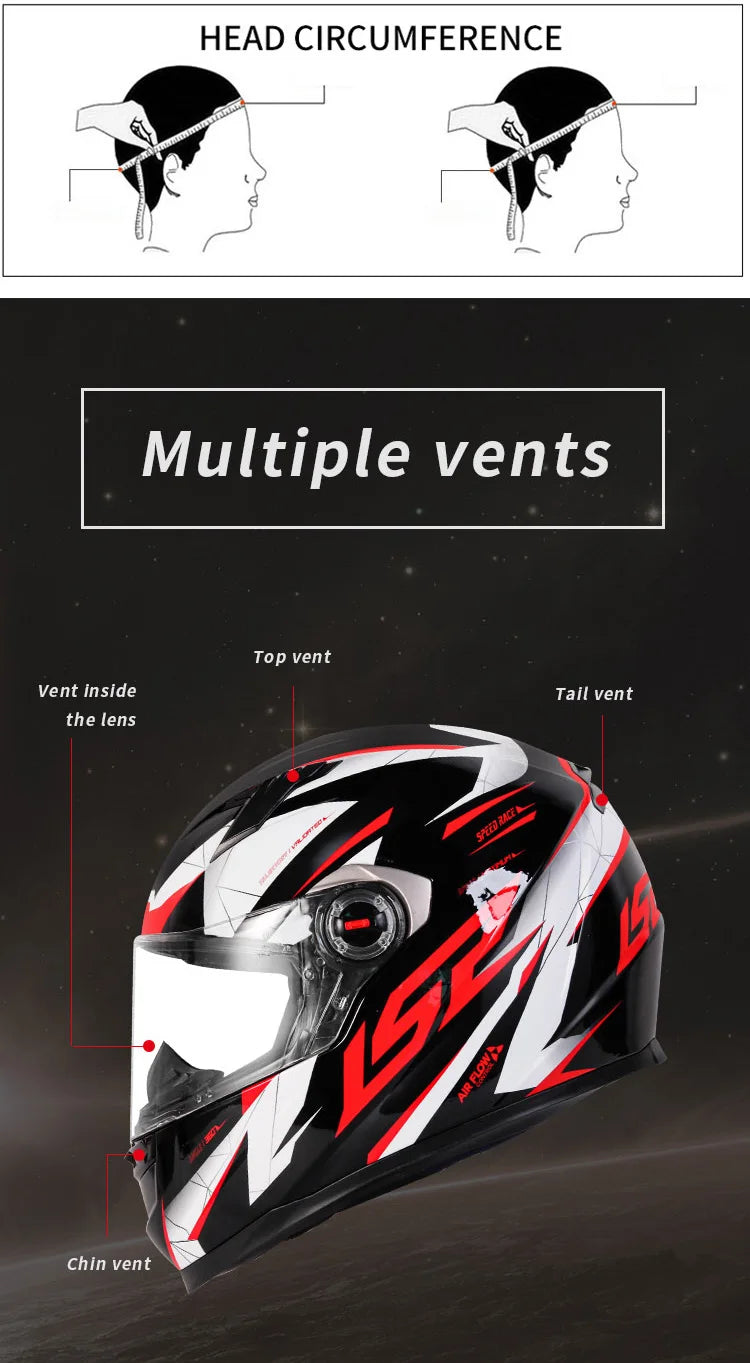 LS2 ECE Certified Full Face Motorcycle Helmet