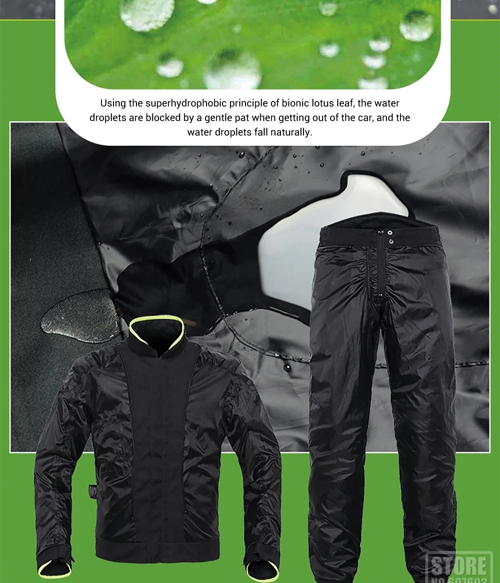 Waterproof Motorcycle Jacket & Pants Suit with Armor