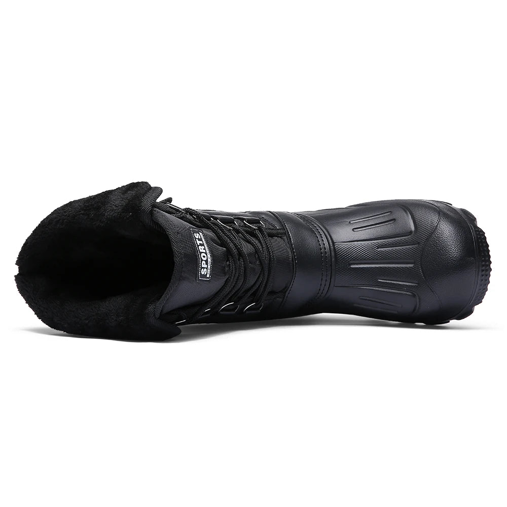 Winter Camouflage Snow Men's Waterproof Motorcycle Boots
