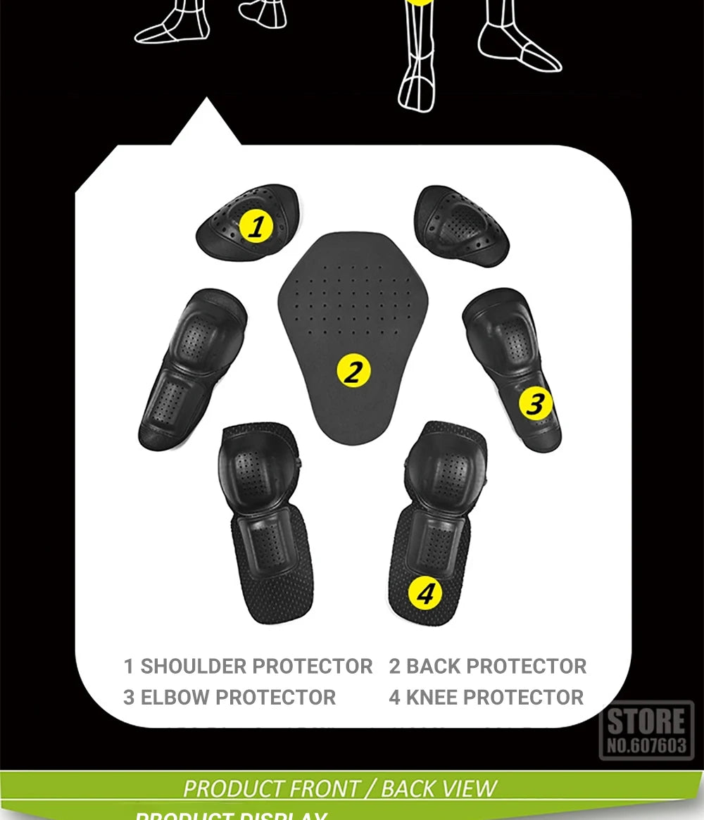 Waterproof Motorcycle Jacket & Pants Suit with Armor