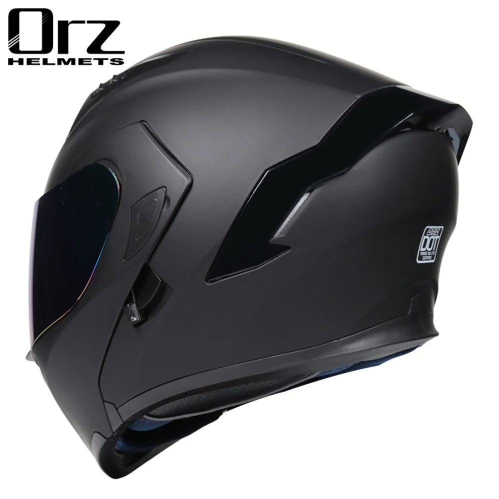 Fire Red Bluetooth Motocross Modular Motorcycle Helmet