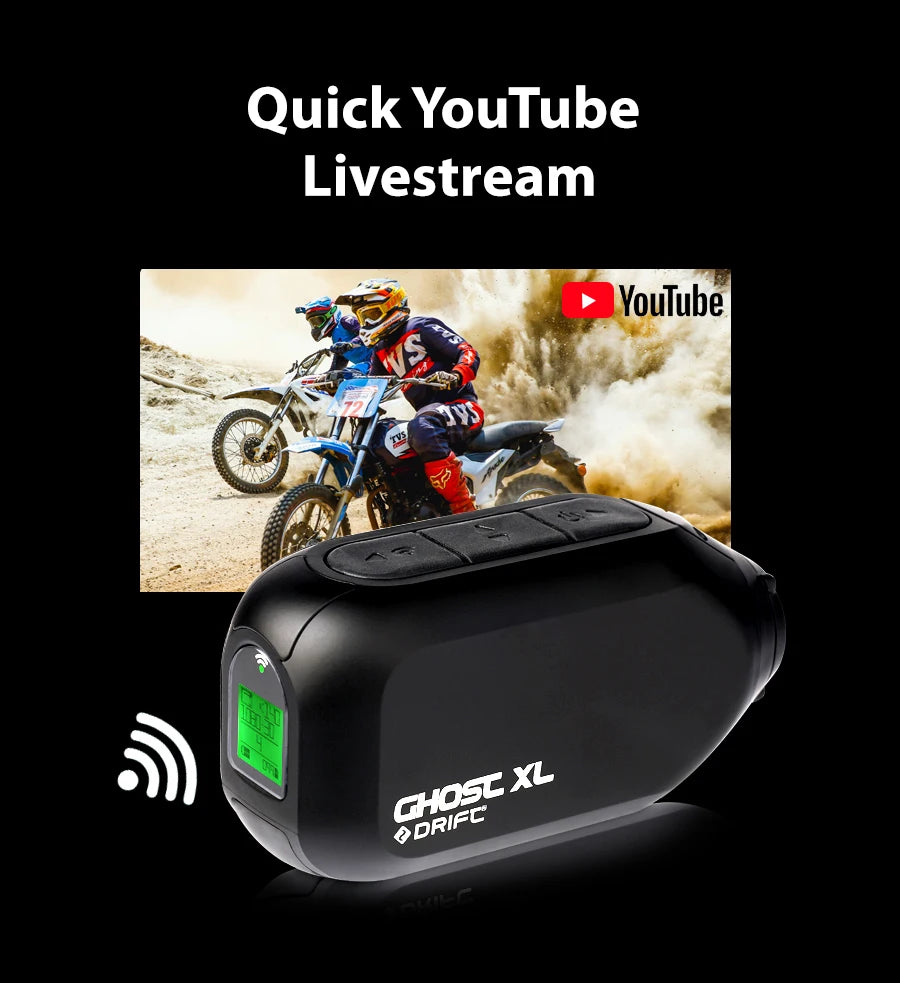 Drift Ghost XL Sport Action Camera 1080P WiFi 9 Hours IPX7 Waterproof