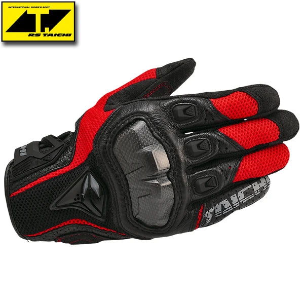 Racing Blue Leather Gloves