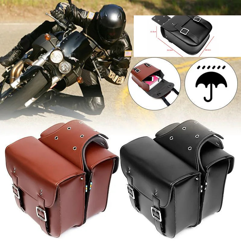 Black Waterproof Motorcycle Side Bags