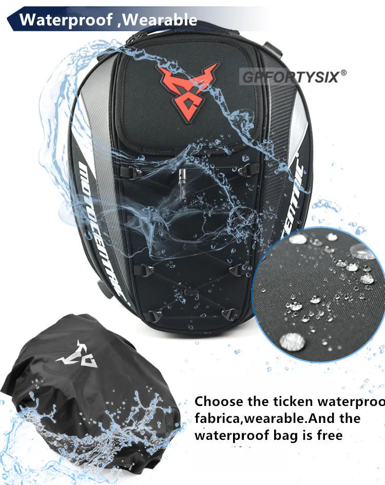 Waterproof Motorcycle Tail Bag & Backpack