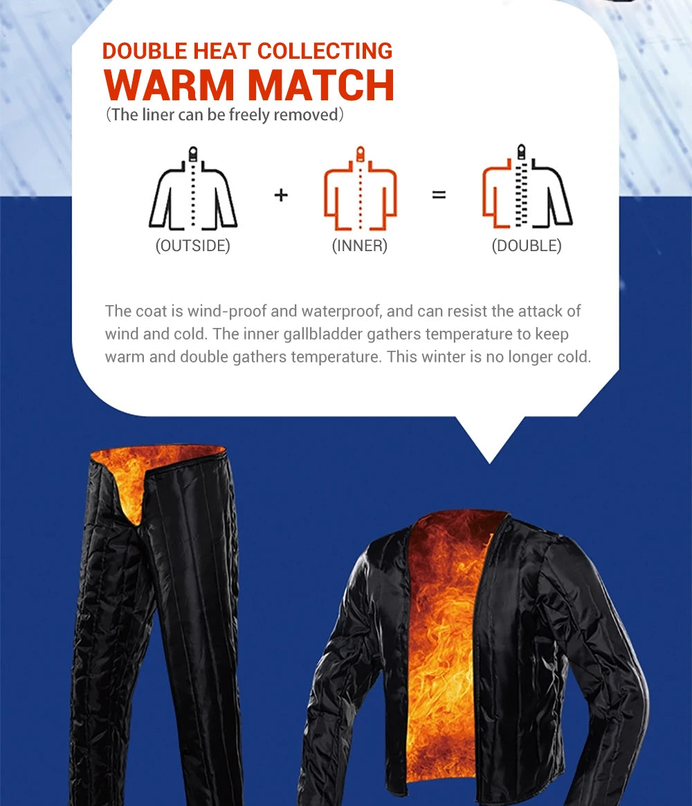 Waterproof Motorcycle Jacket & Pants Suit with Armor