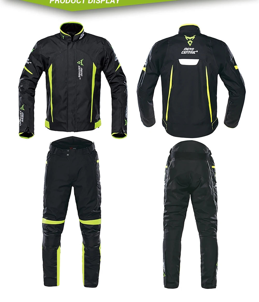 Waterproof Motorcycle Jacket & Pants Suit with Armor