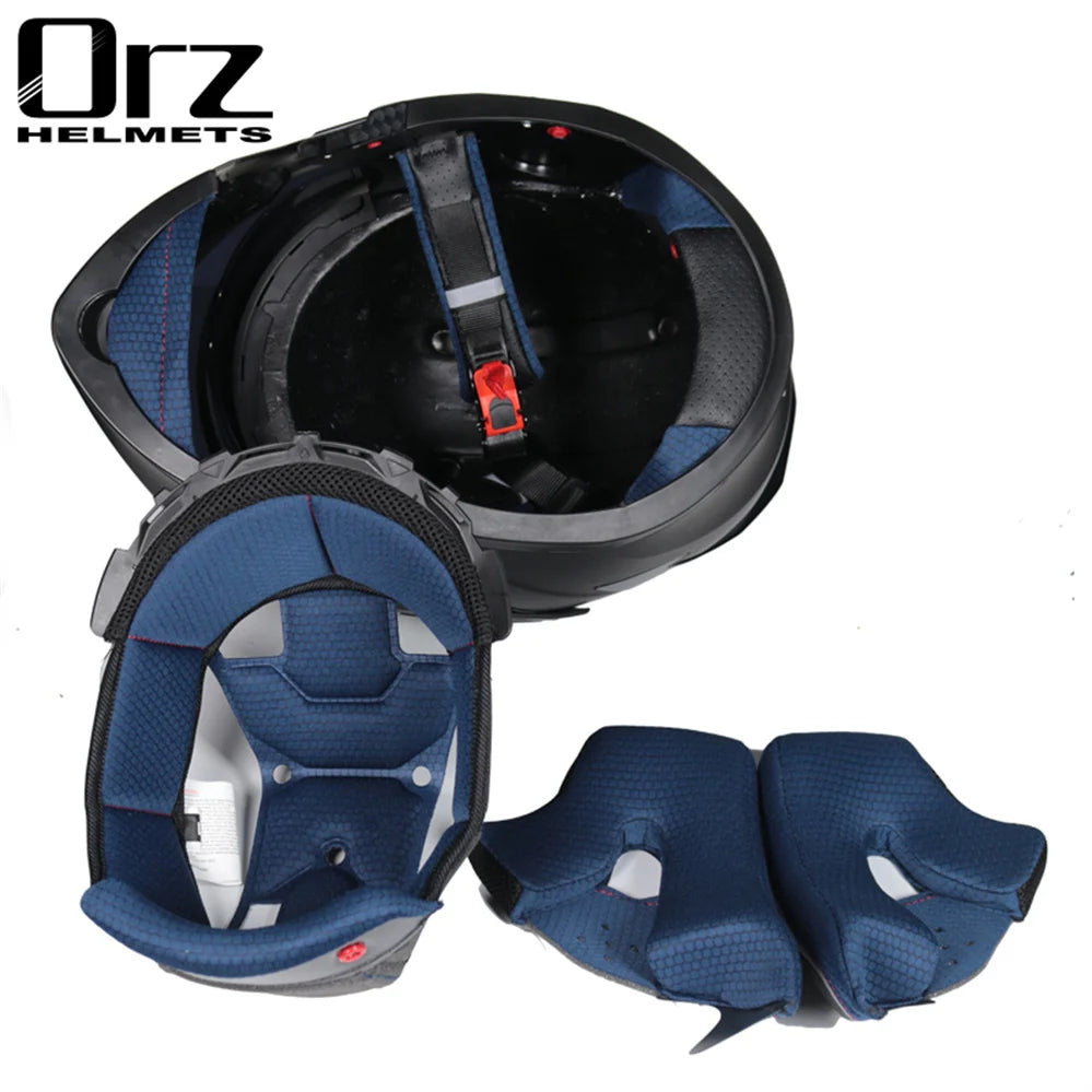 Fire Red Bluetooth Motocross Modular Motorcycle Helmet