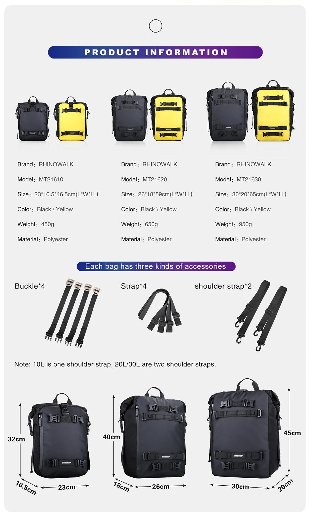 Waterproof Motorcycle Back Seat Bag