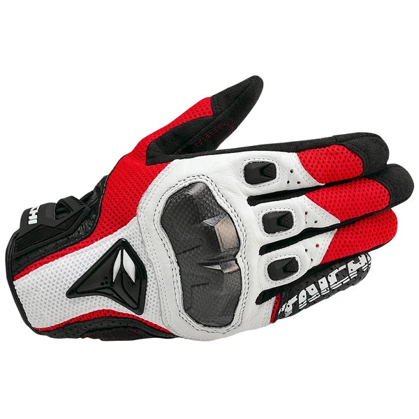 Racing Blue Leather Gloves