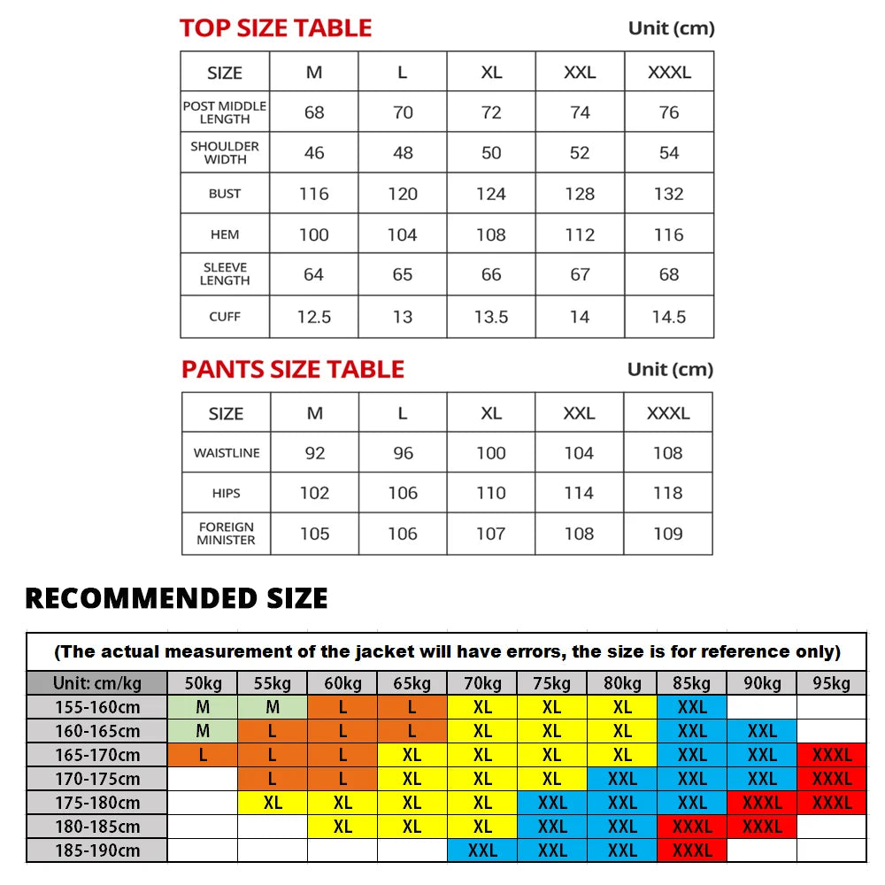 Waterproof Motorcycle Jacket & Pants Suit with Armor