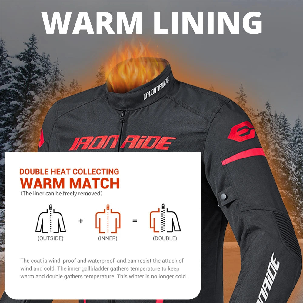 Waterproof Motorcycle Jacket & Pants Suit with Armor