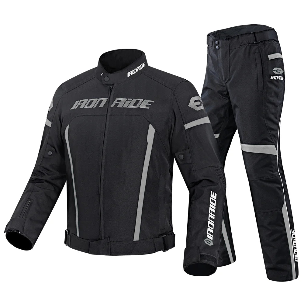 Waterproof Motorcycle Jacket & Pants Suit with Armor