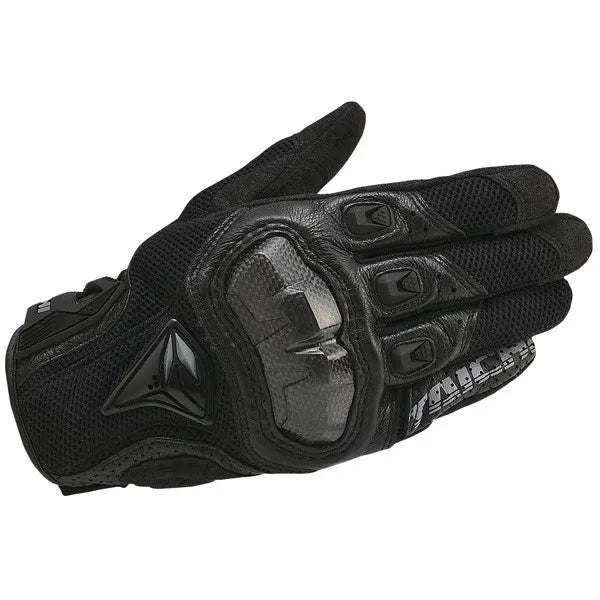 Racing Blue Leather Gloves