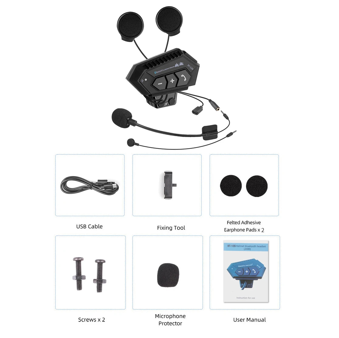 Bluetooth Helmet Intercom Set