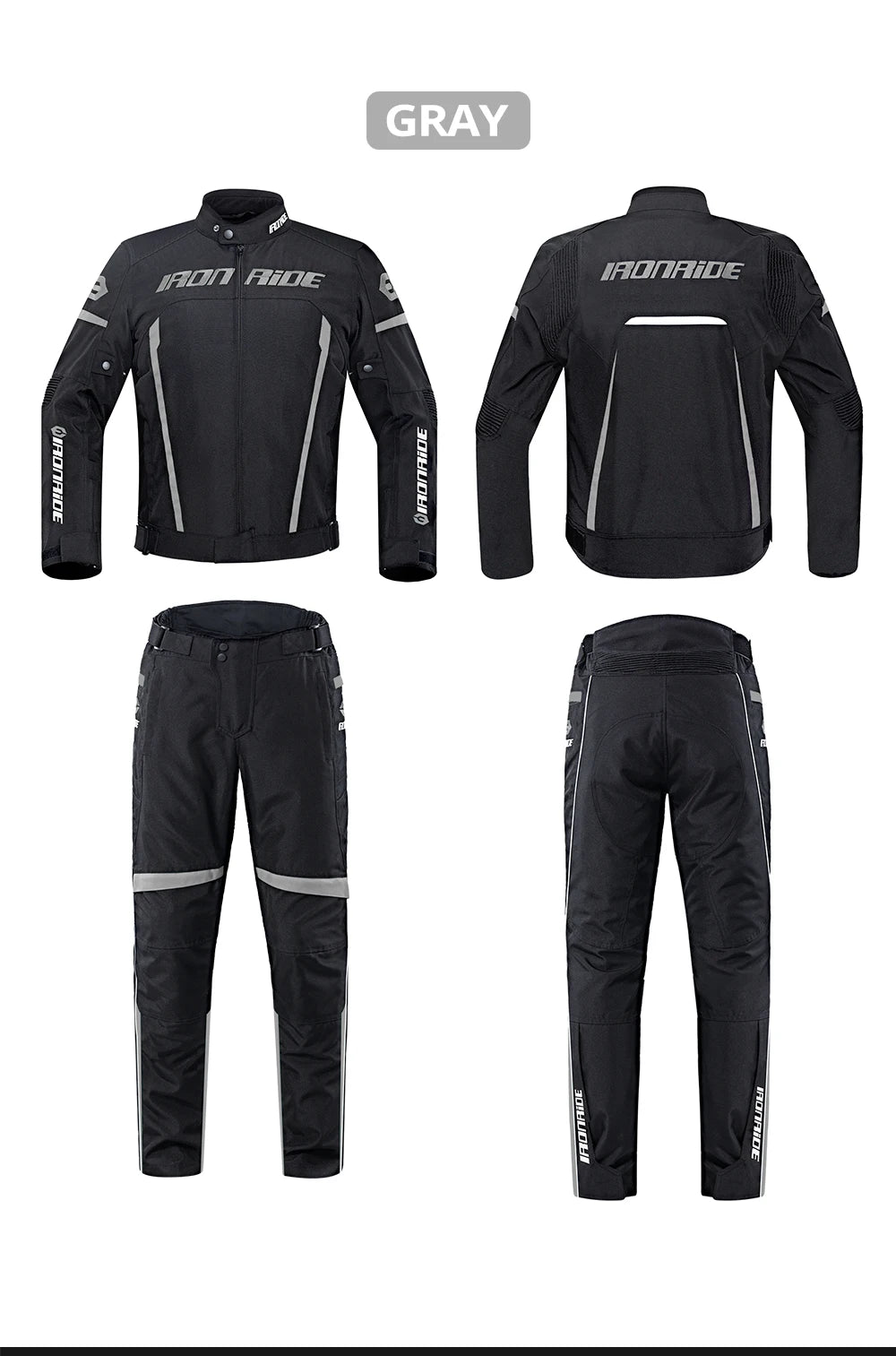 Waterproof Motorcycle Jacket & Pants Suit with Armor