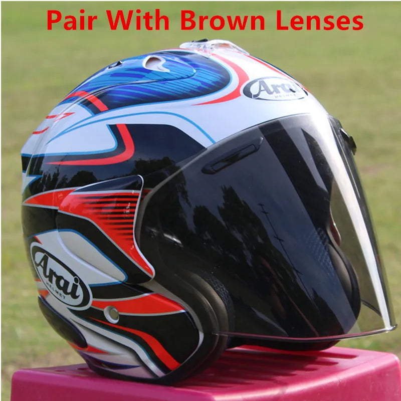 SZ-Ram 3 White Blue Open Face Motorcycle Helmet