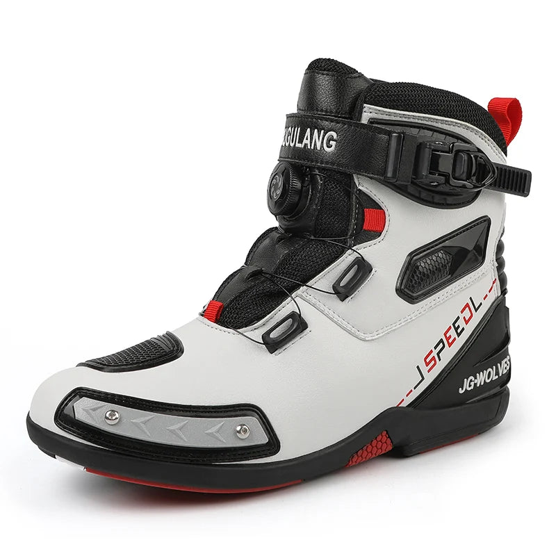 High-Top Motorcycle Boots
