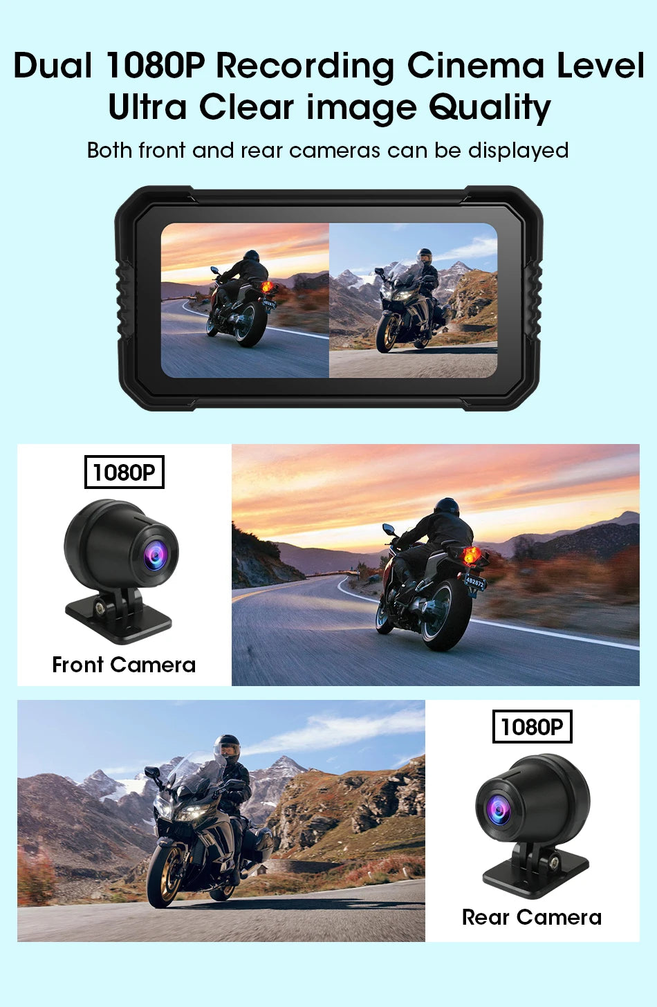 motorcycle touch screen GPS navigation system