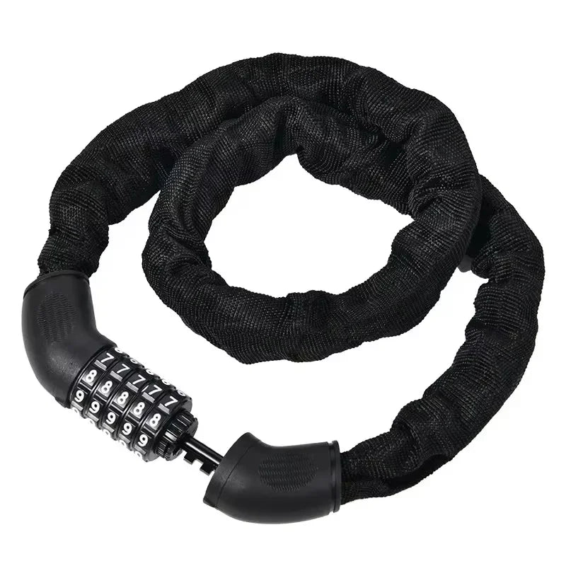 Electric Vehicle Motorcycle Chain Lock - Anti-Theft 5-Digit Code