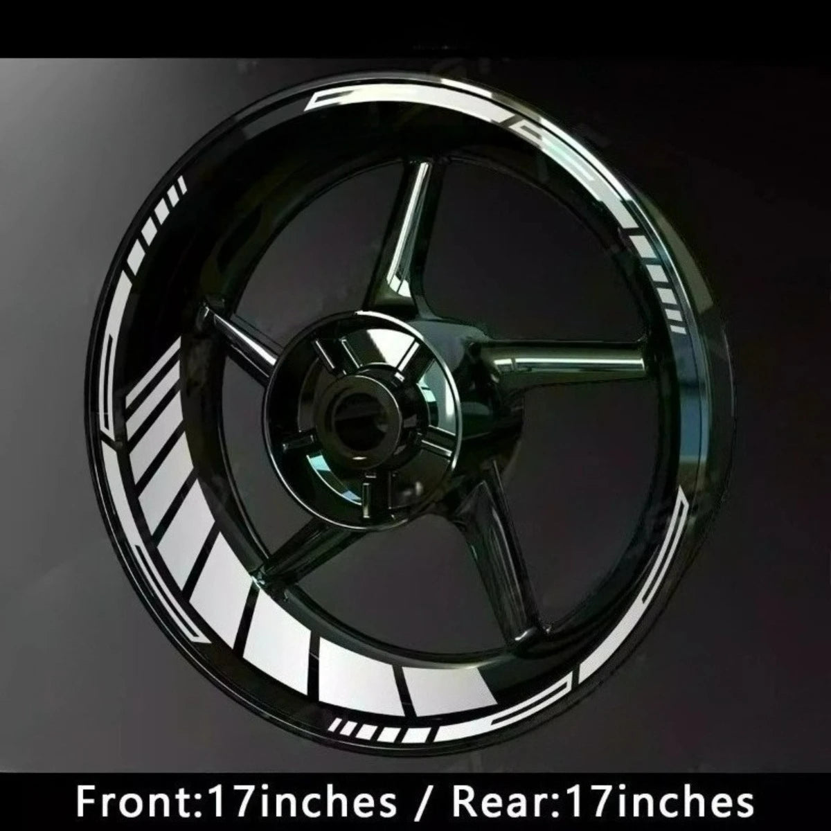 Motorcycle Hub Sticker Set for 17-Inch Wheels