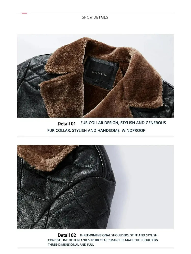 Stylish Faux Leather Biker Jacket