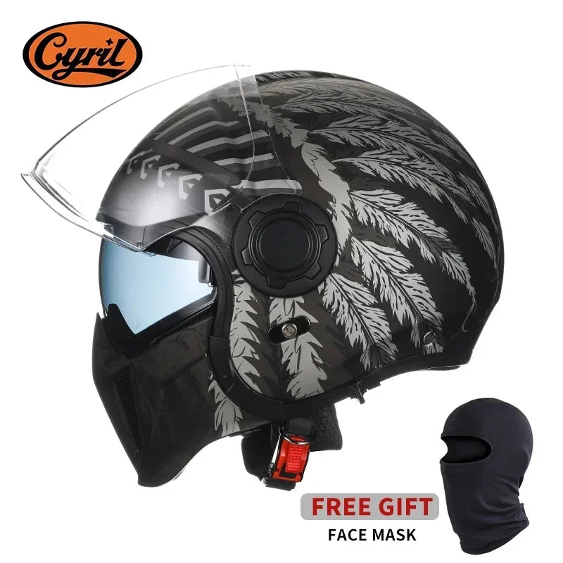 Retro Style Modular Motorcycle Helmet