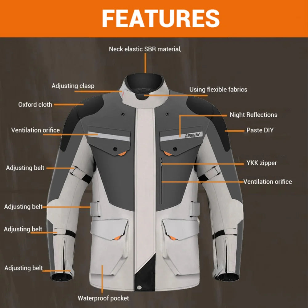 Autumn Winter Waterproof Motorcycle Jacket