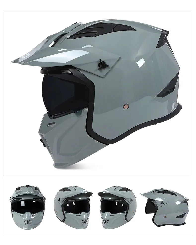 Premium Full Face Motorcycle Helmet with Detachable Design