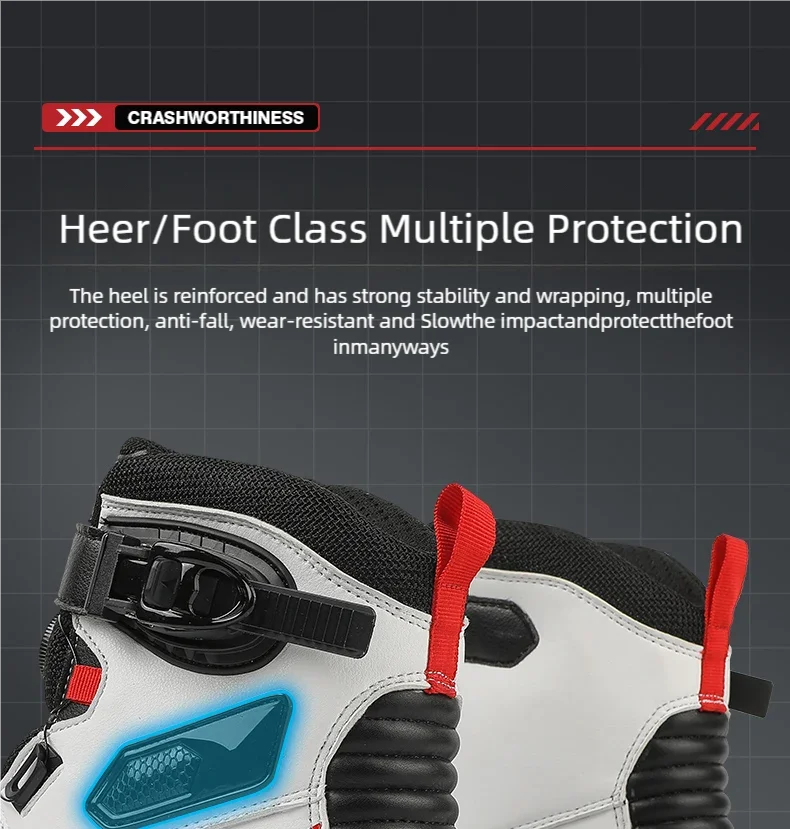 High-Top Motorcycle Boots