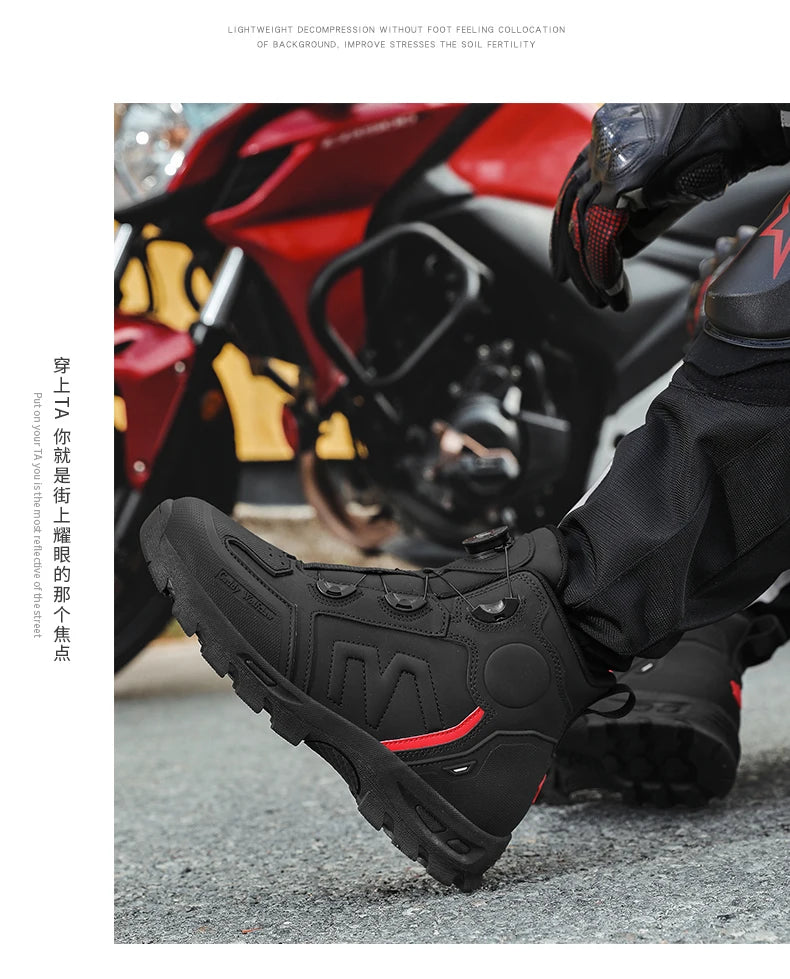 Waterproof Motorcycle Riding Boots for Men