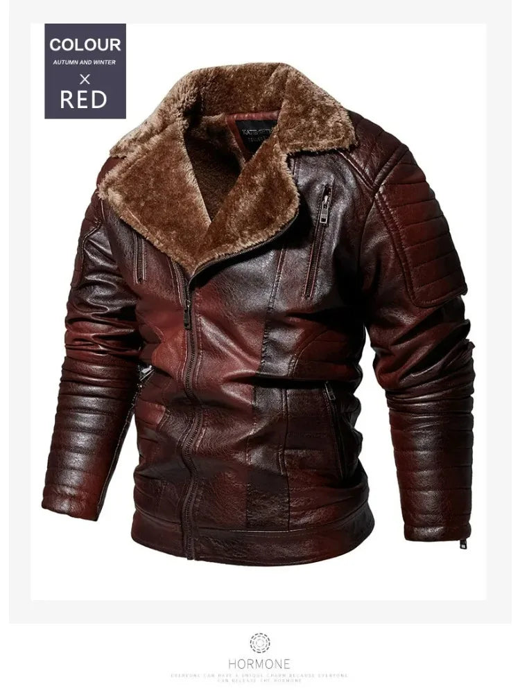 Stylish Faux Leather Biker Jacket