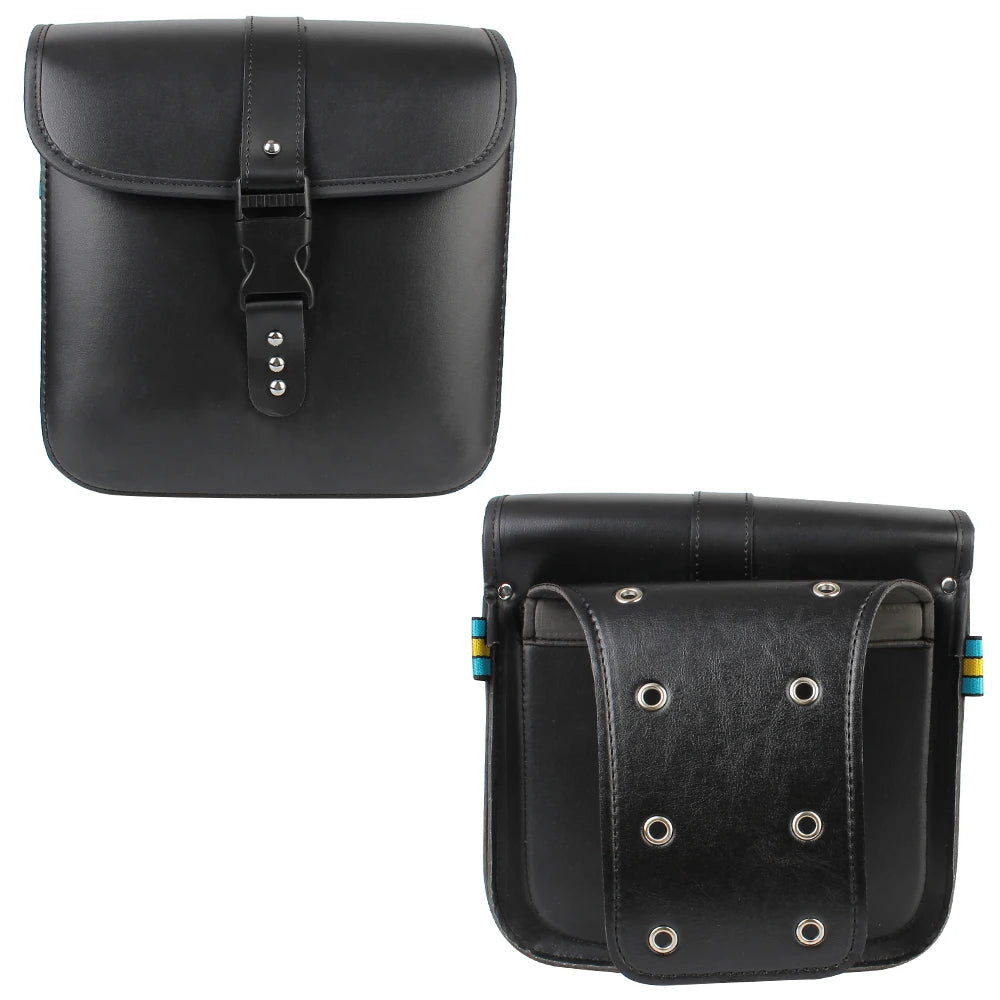Vintage Style PU Leather Motorcycle Saddle Bags