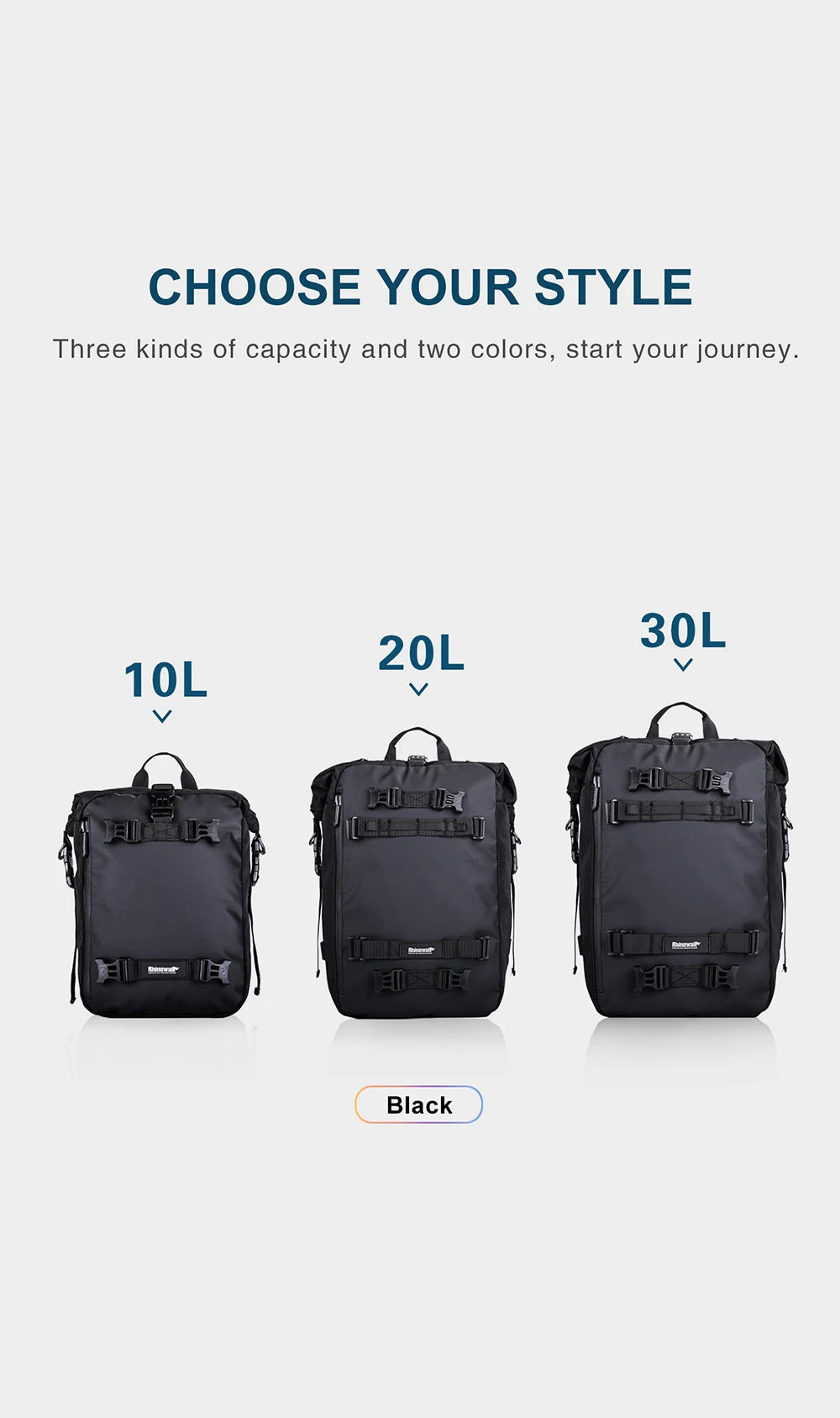 Rhinowalk Waterproof Motorcycle Side Bag