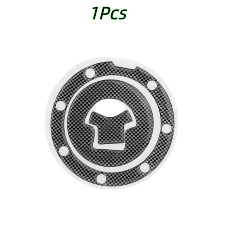 Carbon Fiber Gas Cap Cover with Gel Pad - Scratch Resistant